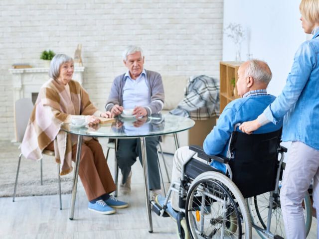 senior people in an assisted living facility