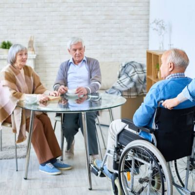 senior people in an assisted living facility